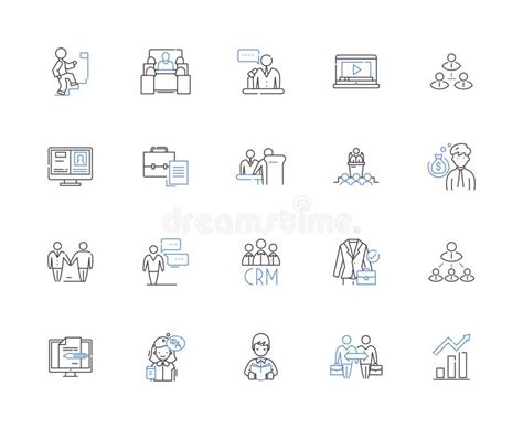 career outline icons collection job career path vocation profession