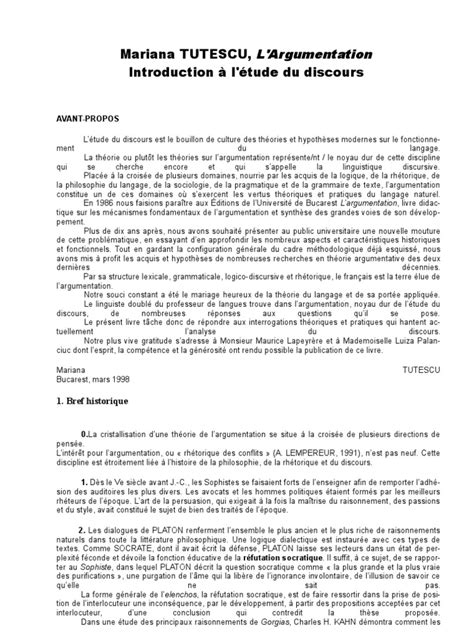 largumentation introduction  letude du discours rhetorique aristote