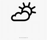 Transparent Cloudy Partly Cartoons Coloring Clipartkey sketch template