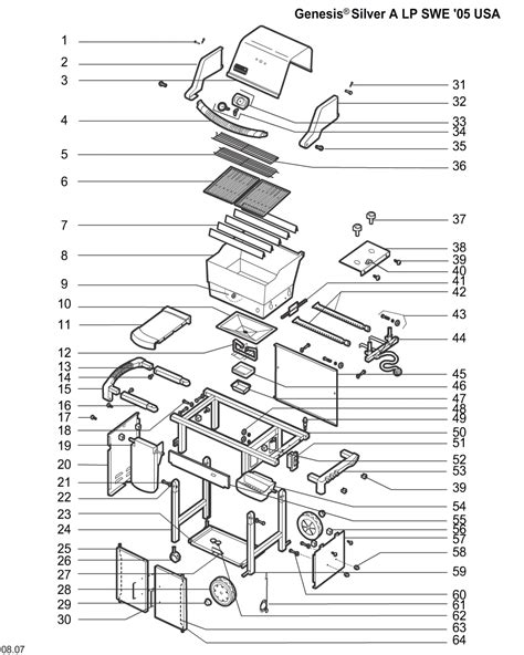 weber genesis silver parts diagram  wiring diagram
