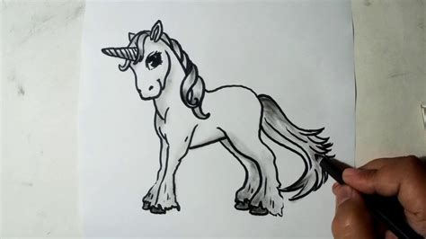 draw  beautiful unicorn easy sketch draw shade youtube