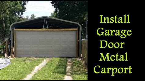 part    enclose  metal carport installing