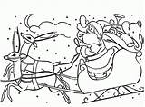 Santa Sleigh Coloring Reindeer Pages Claus Drawing Sled His Printable Getcolorings Color Paintingvalley Popular Colorin Riding Print Coloringhome sketch template