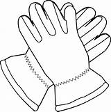 Gloves Clipart Outline Clip Glove Winter Coloring Pages Work Drawing Cliparts Mittens Mitten Hand Transparent Vector Safety Print Clker Personal sketch template