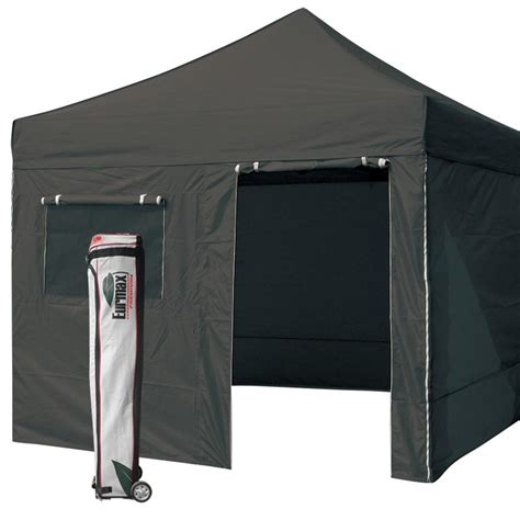 eurmax black canopy    commercial ez pop  tent  walls roller bag awning