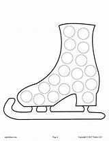 Do Dot Winter Printables Ice Printable Skate sketch template