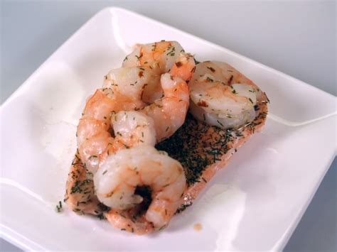 baked salmon with tiger prawns dill and white wine recipe