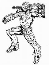 War Machine Coloring Pages Iron Man Action Marvel Drawing Print Color Printable Netart Kids Draw Recommended Getdrawings Getcolorings Search Sketch sketch template