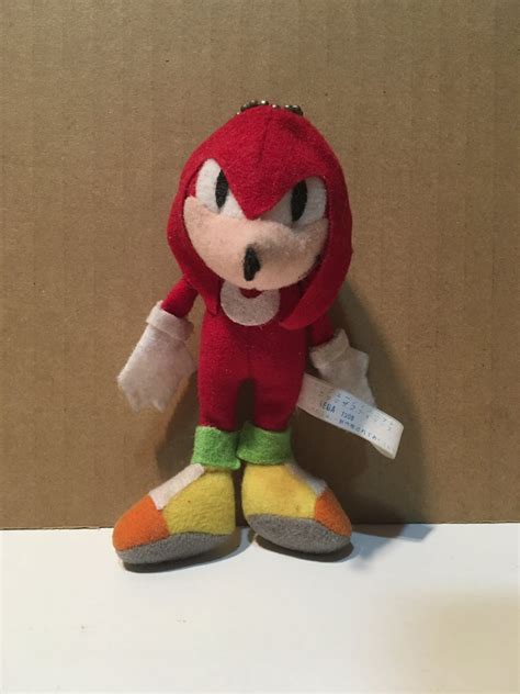 1996 Sonic The Fighters Plush Knuckles Keychain Sonic The Hedgehog Sega