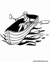 Ausmalbilder Boote Clipart Kids Rowboat Colouring sketch template