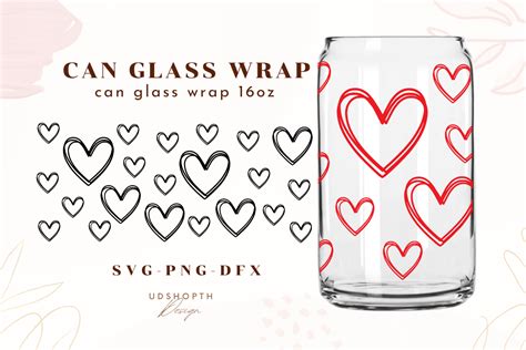 hearts  glass wrap svgvalentine svg grafika przez udshopthdesign