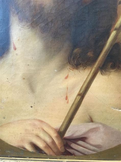 After Guido Reni 19th Century Ecce Homo Oil On Canvas 62 X 50cm 24 X