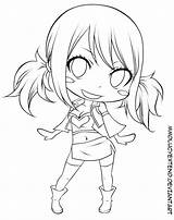 Chibi Lucy Fairy Tail Lineart Coloring Pages Anime Sheets Drawing Cute Drawings Deviantart Manga Kids Life Choose Board Google Linearts sketch template