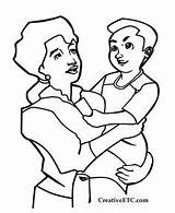 Son Mother Coloring Pages Printable Getcolorings Mothers sketch template