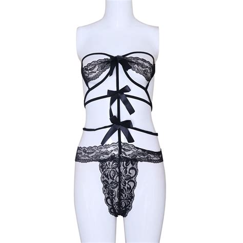 sexy women s lingerie lace dress nightwear g string bra sleepwear