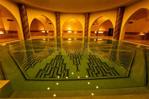 Bathing Pool Inside Of Hammam Turkish Bath Stock Image