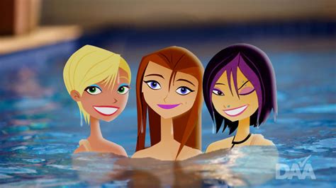 Skinny Dipping [three Wet Girls ] By Daanton On Deviantart