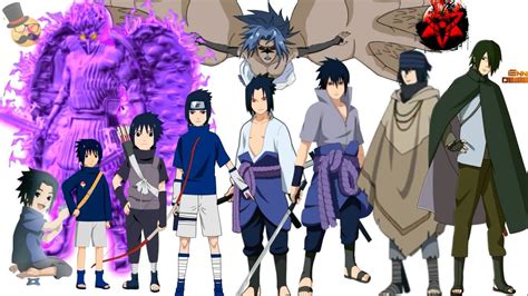 Naruto Characters Uchiha Sasuke S Evolution Youtube