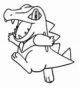 Pokemon Totodile Coloring Pages Pokémon Drawings sketch template