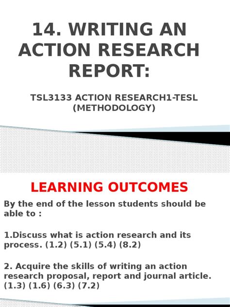 writing  action research report  action research survey