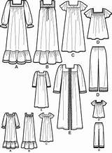 Sewing Nightgown Patterns Pattern Simplicity Misses Robe Night Women sketch template
