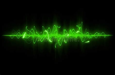 green sound wave stock illustration illustration  frequency