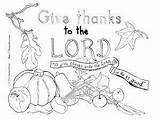 Coloring Pages Thanksgiving Christian Printables Psalm Thanks Religious Give Lord Bible Sheets Fall Color Kids Sunday School Colouring Children Template sketch template