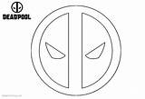 Deadpool Logo Coloring Pages Printable Template Kids Movie Adults  Bettercoloring sketch template