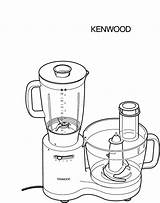 Blender Drawing Kenwood Food Processor Series Getdrawings User Manual sketch template