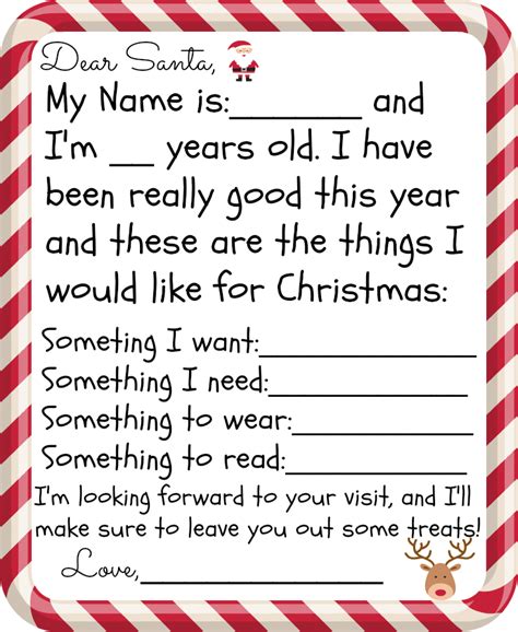 printable santa letter  kids