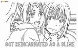 Slime Coloring Reincarnated Tempest Rimuru Raphael Aniyuki sketch template