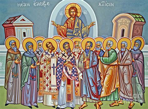 jesus christ   twelve apostles painting  cypriot school fine