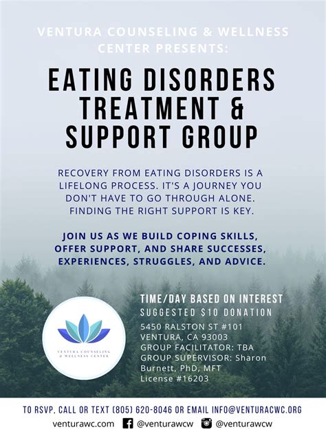 Eating Disorders Support Group Ventura Counseling And Wellness Center
