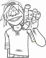 Gorillaz Noodle Coloring Pages Template sketch template