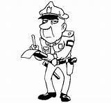 Clipart Police Fine Officer Giving Coloring Colored Drawings Policemen Cliparts Painted Coloringcrew Clipartbest Gif Library sketch template