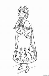 Coloring4free Coloring Anna Pages Frozen Winter Dress Elsa sketch template