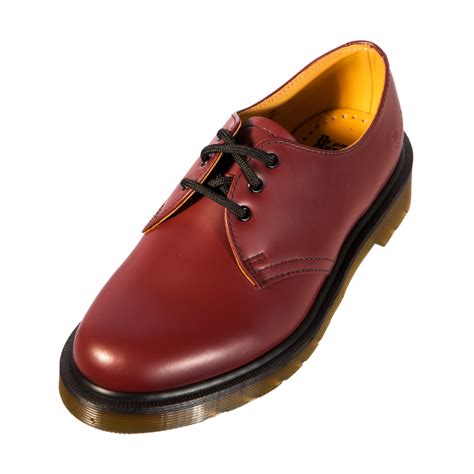 dr  martens  pw cherry red smooth leather classic shoe  ebay