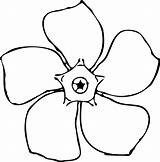 Flower Line Drawing Clipart Periwinkle Cliparts Flowers Drawings Simple Clip Use Templates Computer Designs Top sketch template