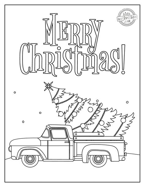 vintage christmas coloring pages printable