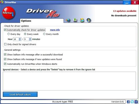 update  drivers  windows  drivermax stealth settings