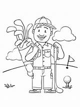 Golf Coloring Pages Printable Kids Bright Colors Favorite Choose Color sketch template