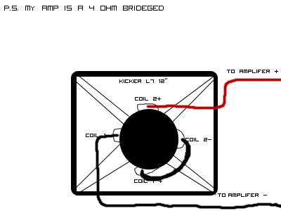 cvr  kicker  ohm dual voice coil wiring diagram