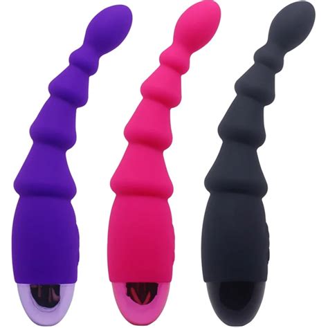 Usb Chargeable Anal Vibrator 10 Speed Anal Beands Plug For Women And