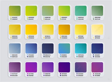 katalog palet warna gradien trendi cairan lembut palet png