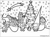 Pages Santa Helpers Christmas Little Coloring Preparing Kids sketch template