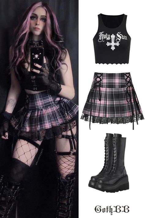 pin  gothic daily outfit