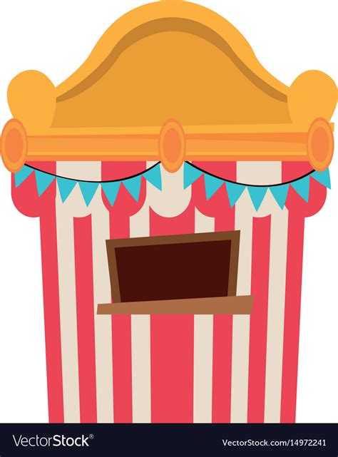 circus  sale kiosk cartoon booth pennant vector image