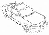 Police Coloring Car Pages Template sketch template