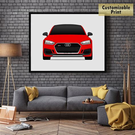 audi s5 rs5 b9 second generation 2016 present poster etsy