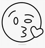 Colorir Beijo Emojis Kindpng sketch template